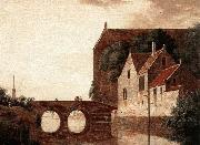 HEYDEN, Jan van der View of a Bridge painting